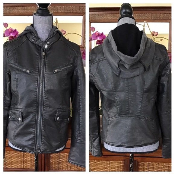 Free People Monroe Faux Leather Hooded Jacket. NWT - Picture 4 of 8